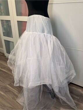 White Tulle Crinoline Petticoat Skirt